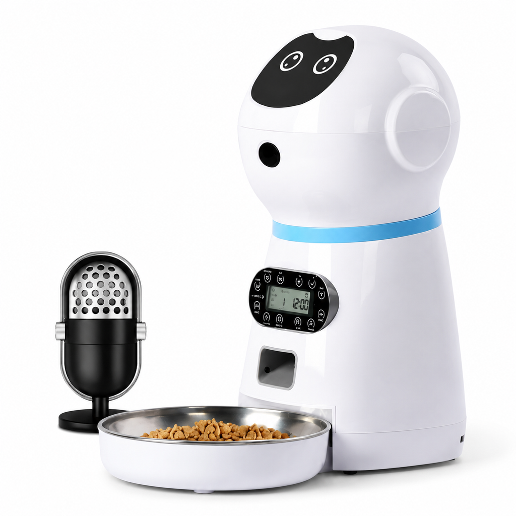 Automatic Pet Feeder with Timer & Voice Recorder for Cats & Dogs