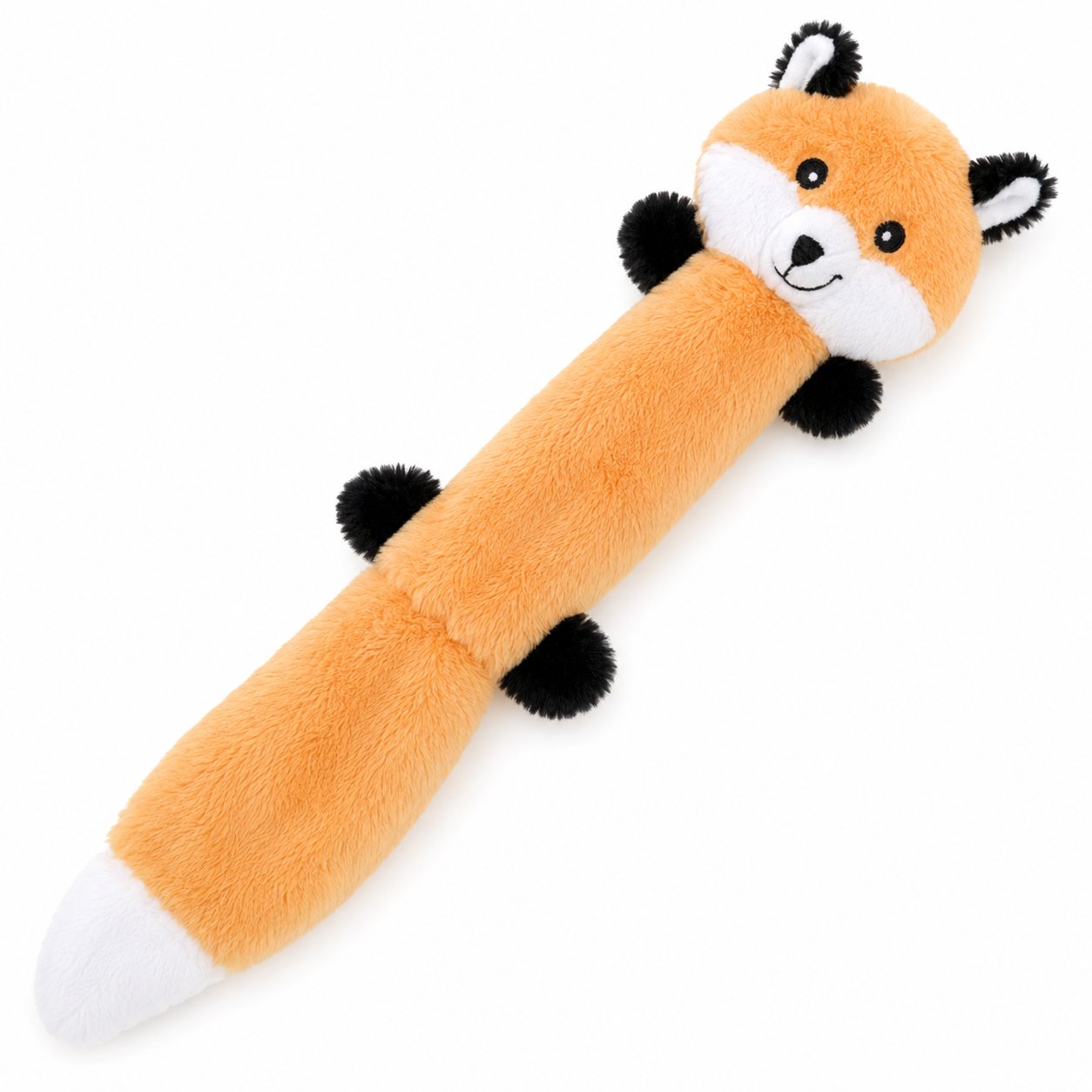 Yellow plush squeaky dog toy by Pawnesta, interactive chew toy for pets with soft fabric and squeaker for entertainment.