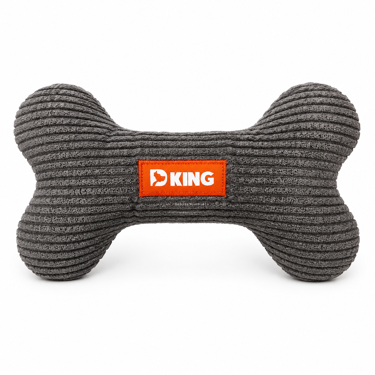 Gray plush dog chew toy with squeaker from Pawnesta, designed for interactive play and puppy entertainment.