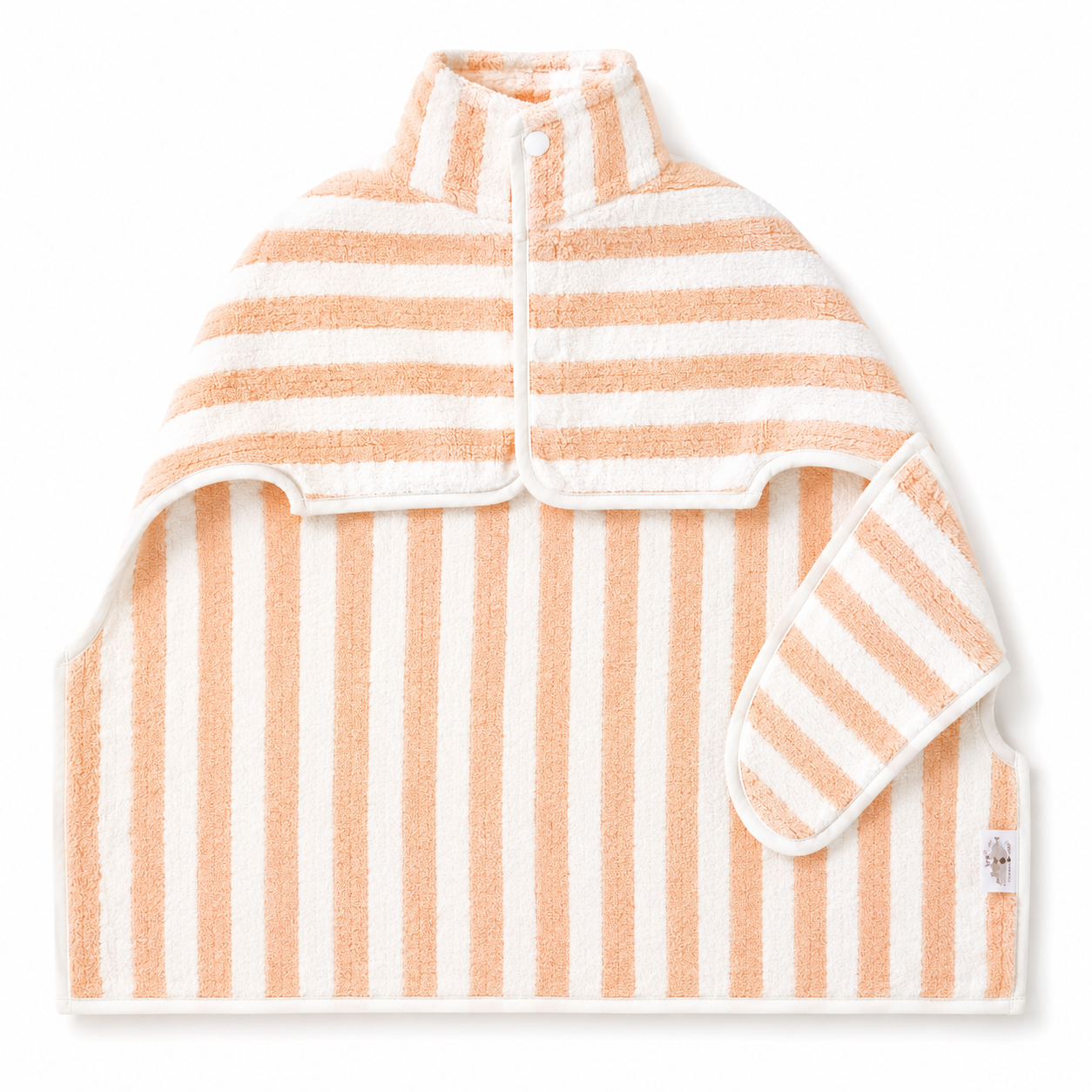 Pink ultra-absorbent dog bath towel robe by Pawnesta, quick-drying pet bathrobe wrapped around a small dog after a bath.