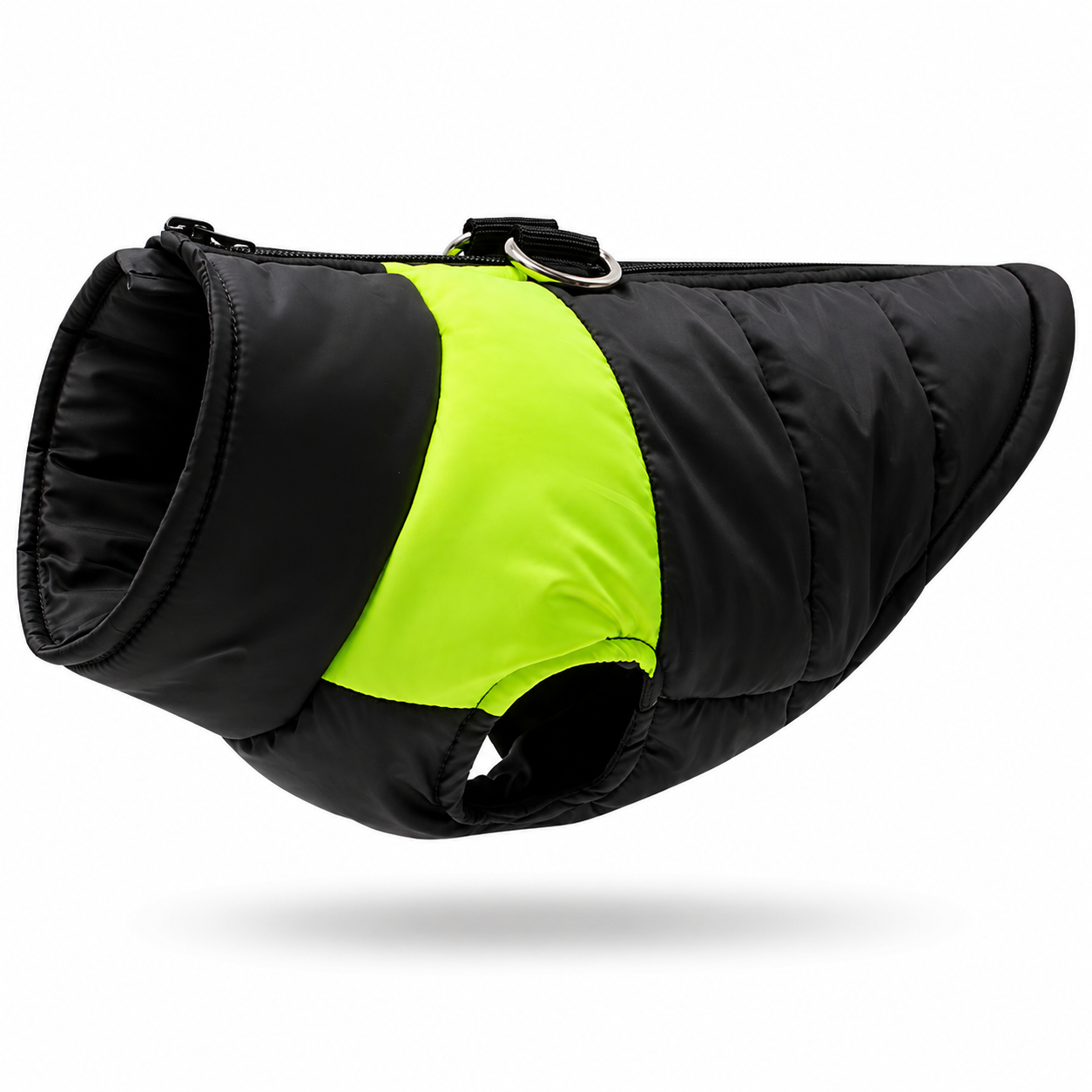 Green warm cotton dog vest by Pawnesta, windproof pet jacket for small and large dogs, designed for comfort and protection.